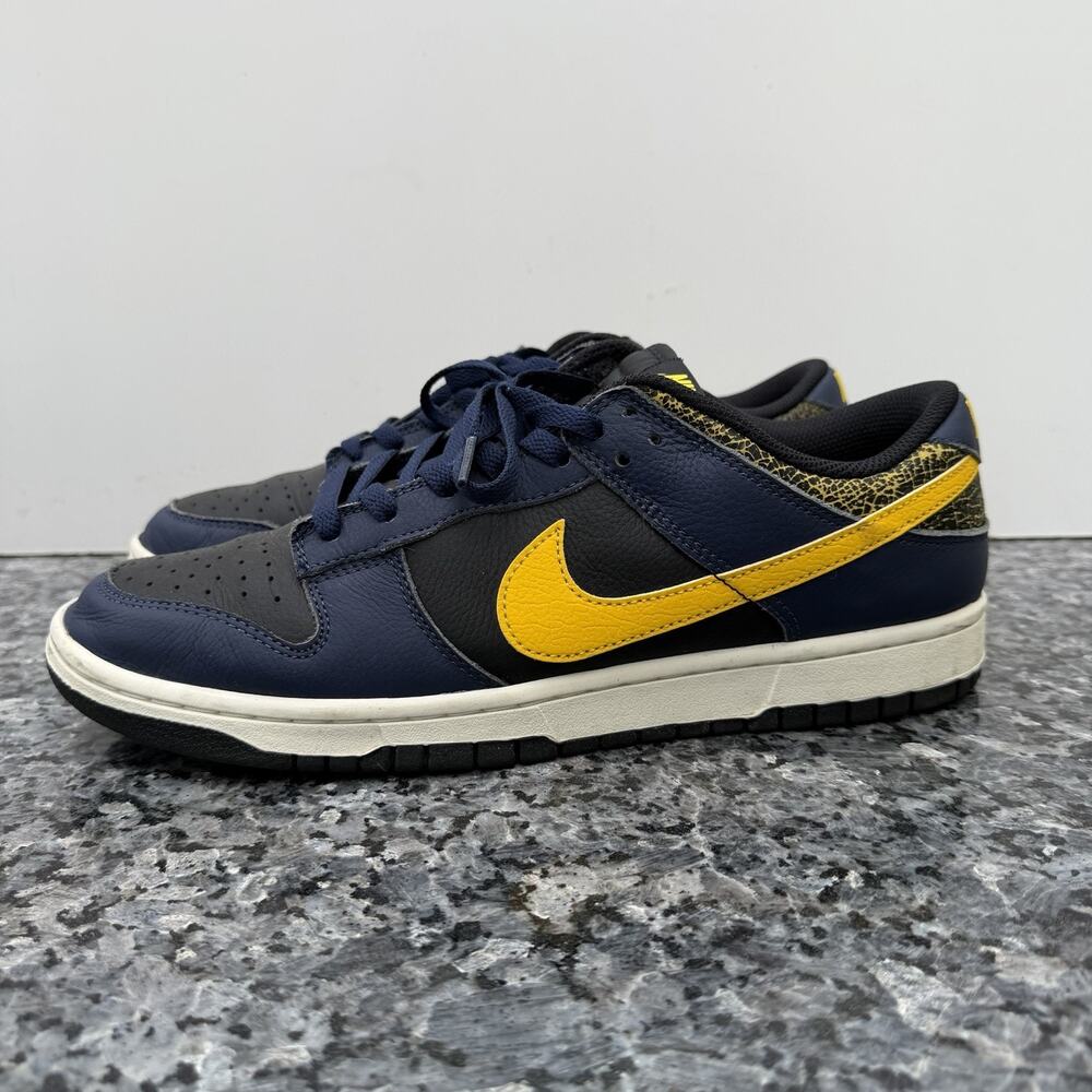 Nike Dunk Low 'Vintage Michigan' Sneakers Men’s Size 11.5 US (FZ4014-010)